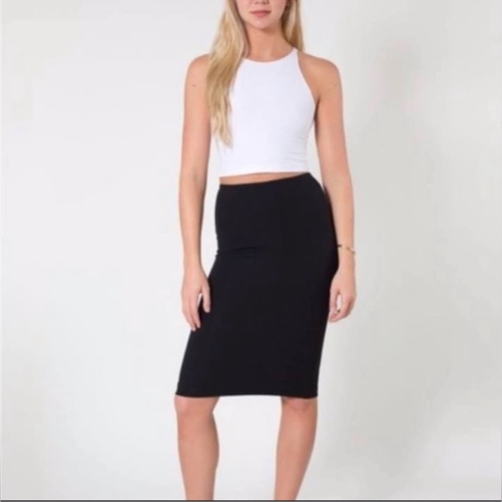 American Apparel black midi skirt